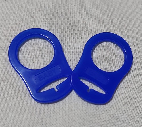 PACK OF 2 Dummy Adapter MAM Ring Baby Pacifier Holder Silicon Baby Soother Ring - Picture 7 of 9