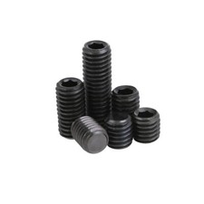 20Pcs, M3x10mm M3 M4 M5 Grub Screws Flat Point Socket Set Screws High Tensile 12.9 Grade Steel Black Oxide