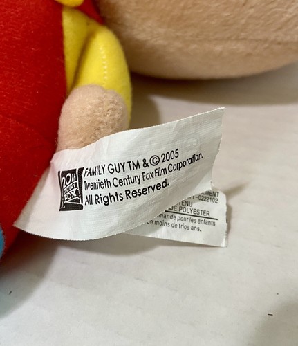 Nanco 2005 FOX Family Guy Stewie Griffin Plush Toy 8” - Picture 4 of 4