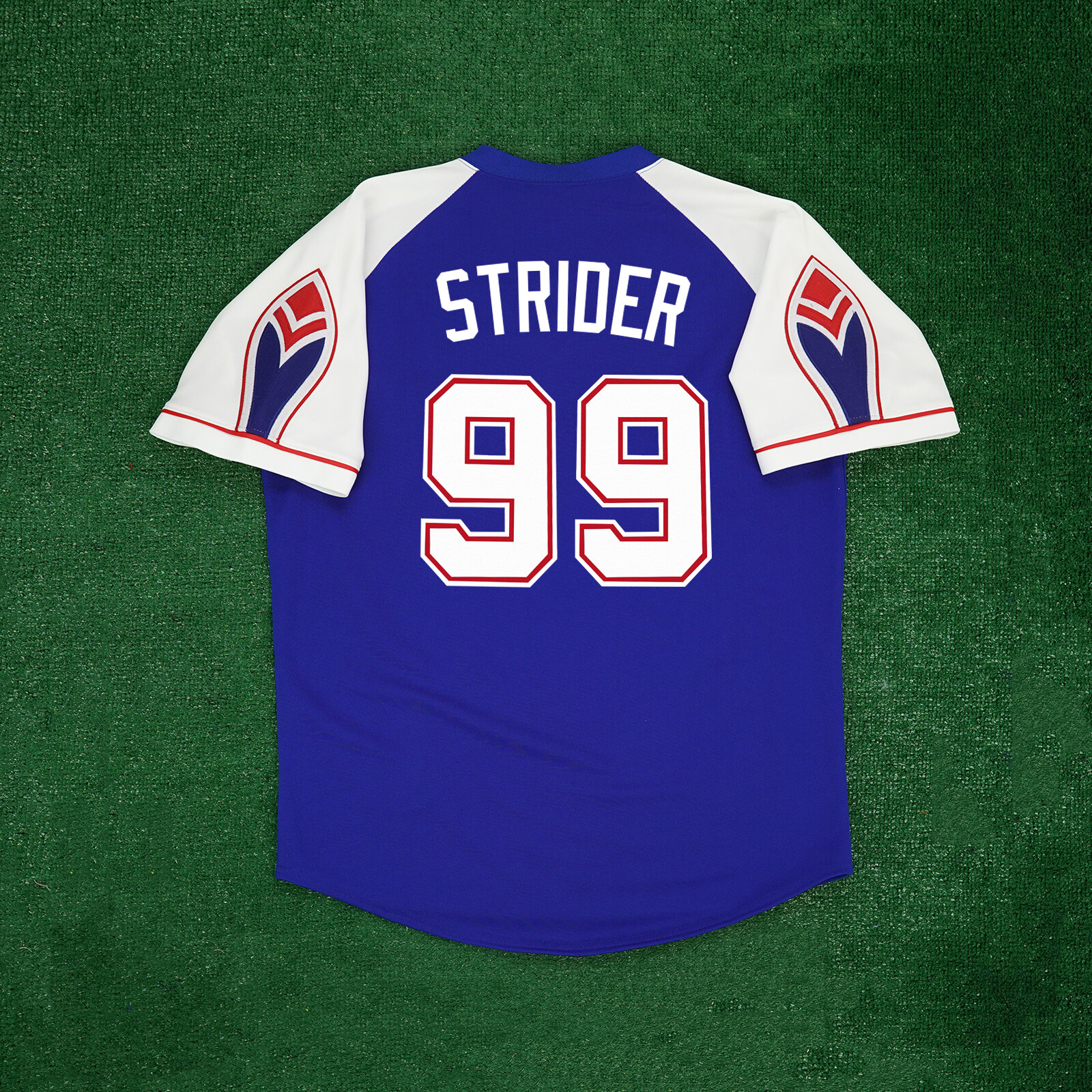 Мужская синяя выездная футболка Spencer Strider 1974 года выпуска Atlanta Braves Cooperstown