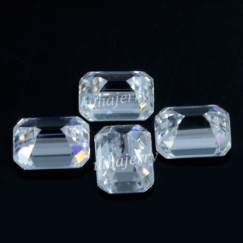 Natürlicher 1,20 ct E Farbe VVS1 Exzellenter Schliff 2,5 x 5 mm Smaragd weißer Diamant 4 Stck. - Bild 6 von 6