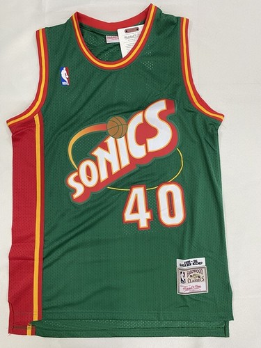 Retro Kemp #40 Seattle SuperSonics Basketball Trikots Genäht S-XXL -- - Bild 13 von 28