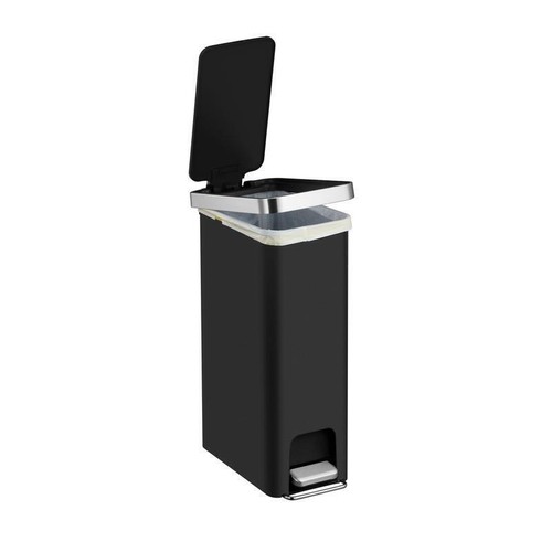 Slim Kitchen Step Trash Can 10.5 Gallon Hands-Free Design Soft Close Lid Plastic - Picture 6 of 6