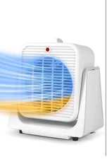 1500WHeater and Fan Combo with Fast Heating Modes, 45° Adjustable for Table Use