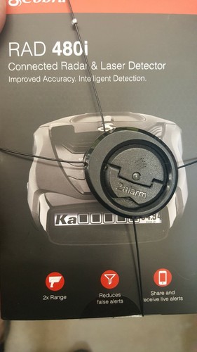 NIB-Cobra RAD 480i Radar/Laser Detector Updateable IVT VOICE OLED BLUETOOTH