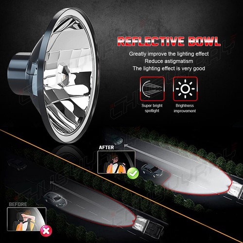 7" Round Stock Glass Lens Headlight H4 For Mazda 1979-85 RX7 1990-1997 Miata - Picture 10 of 15