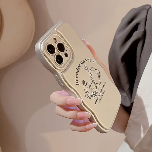 Phone Case Cover Cute Cat Back For iPhone 15 14 13 12 11 Pro Max Light Gold - Picture 3 of 3