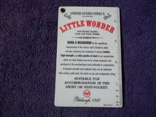 1962 US STEEL'S Little Wonder Vest-Pocket Radius Gage & Steel Finder