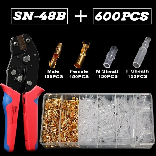 600/400pz Connettori Proiettile per Auto Moto Kit Cavo Elettrico SN48B - Foto 13 di 15
