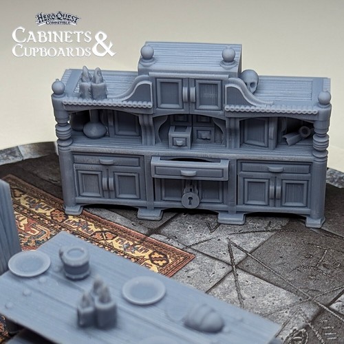 Cabinets & Cupboards 25mm HeroQuest Compatible Dungeon Terrain Miniature - Picture 10 of 10