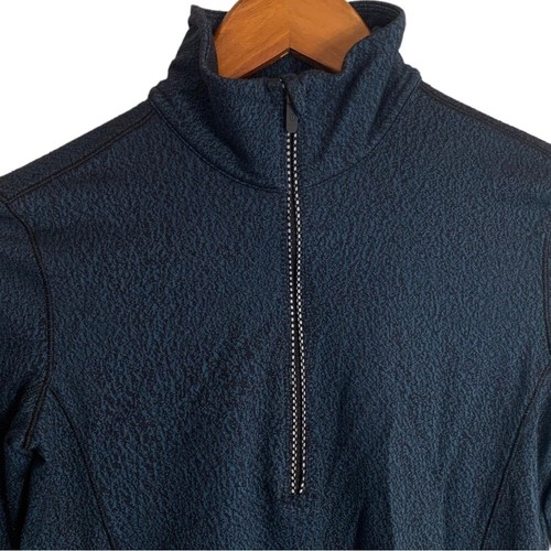 Lululemon Outrun 1/2 Zip Running Luon Spray Jacquard Alberta Lake Black Pullover - Bild 4 von 11