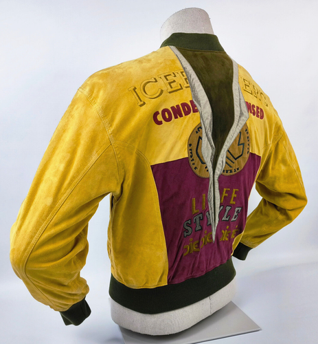 Iceberg Lederjacke Condensed gelb Gr. S Wildleder vintage 90s unisex - Bild 4 von 13