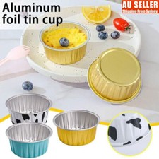 10X Reusable Aluminum Foil Tin Cup Tinfoil Box Small Baking Tray Tinfoil Cups TO