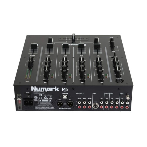 Numark M6 USB - 4-Channel DJ Mixer with Built-In Audio Interface, 3-Band EQ, ... - Picture 5 of 9