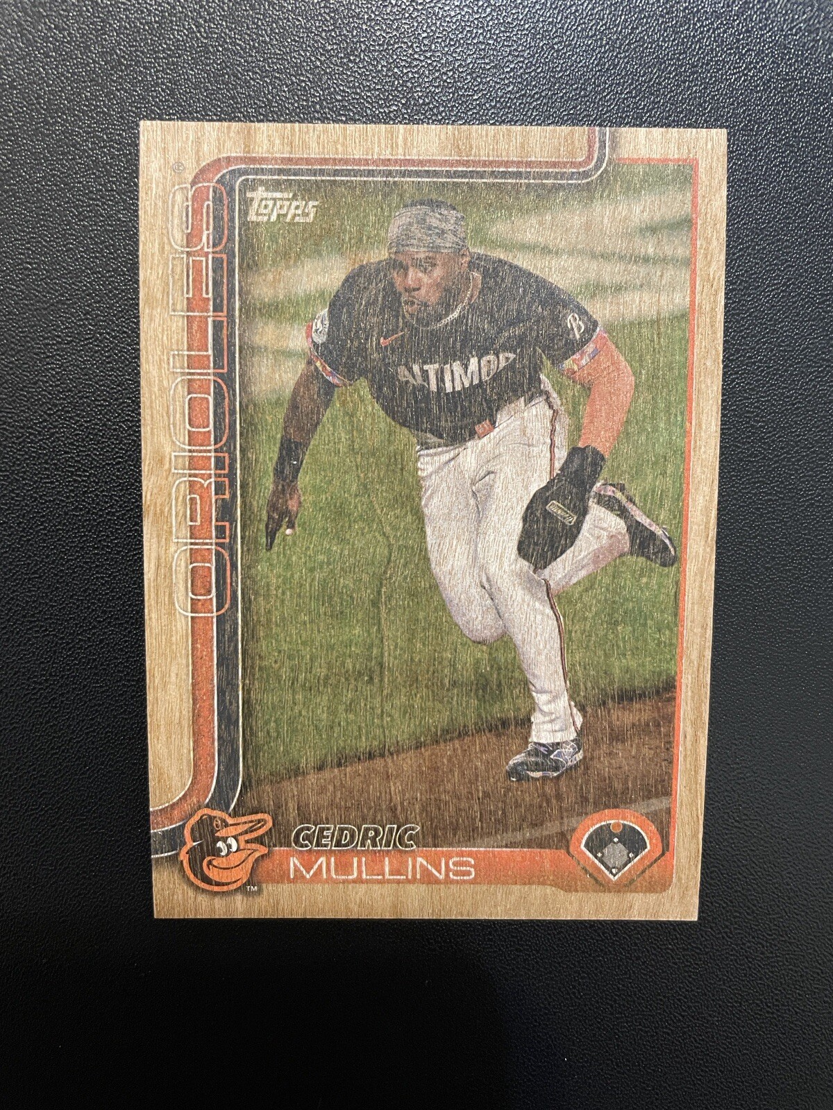 2025 Topps Series 1 Cedric Mullins wood parallel /25 Baltimore Orioles