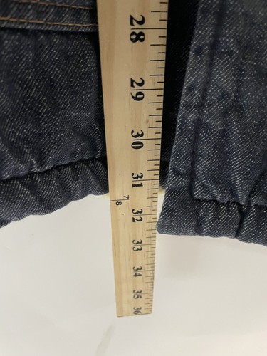 Giacca denim Sears Roebuck vintage foderata sherpa blu scuro taglia 42-T anni 70 80 - Foto 8 di 9