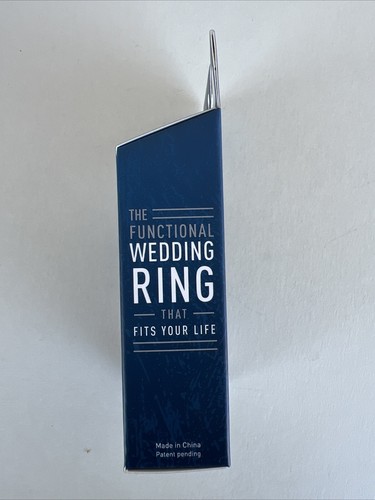 Qalo Purple Leaf Embossed Functional Wedding Ring - Women's Size 4 - Picture 3 of 5