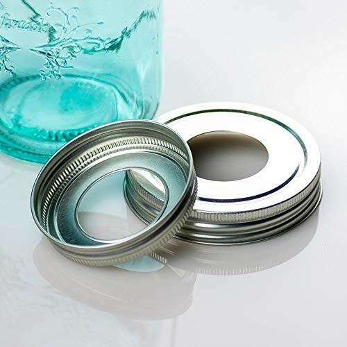Fantado Wide Mouth Mason Jar Pendant Light Cord Kit Lid (Silver, Lid Only) by... - Picture 4 of 5