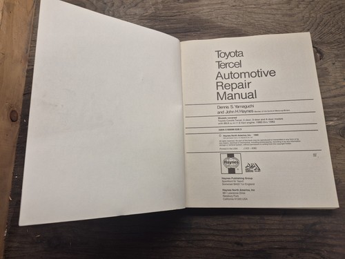 HAYNES TOYOTA COROLLA TERCEL 1980 - 1982 All Models Automotive Repair Manual - Picture 6 of 6