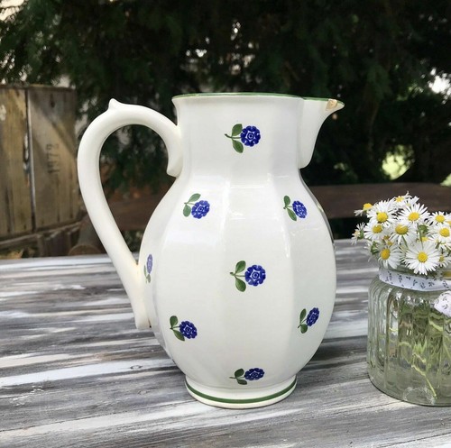 Antik Wächtersbach Jugendstil Keramik Kanne Krug Blümchen Dekor wunderschön! - Bild 8 von 12