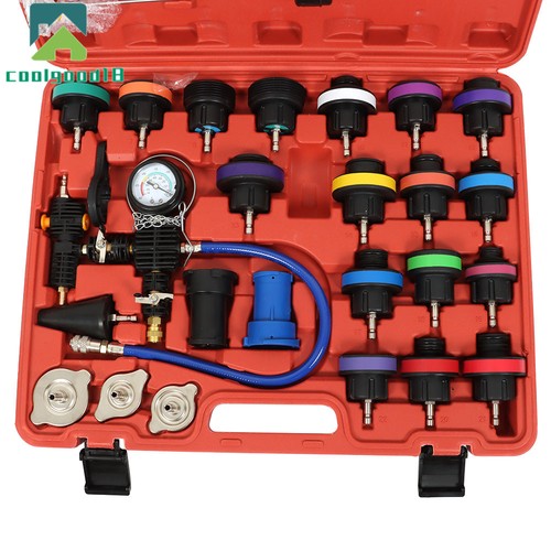 Universal 28pcs Radiator Pressure Tester, Vacuum Cooling System Tool Refill Kit - Picture 2 of 18