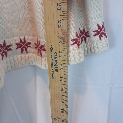 Hanna Andersson Fair Isle Sweater Dress Size 110 US 5 Wool Blend Reindeer White - Picture 12 of 17
