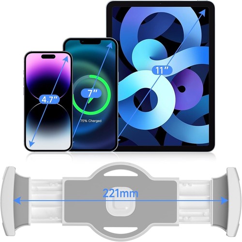 Durable Aluminum Tablet and Phone Stand with 360° Flexibility for Home & Office - Afbeelding 11 van 11