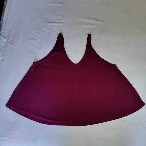 Free People Intimately Dani Swing Ta K Top Womens Small Berry Burgundy Ribbed - Imagen 2 de 18