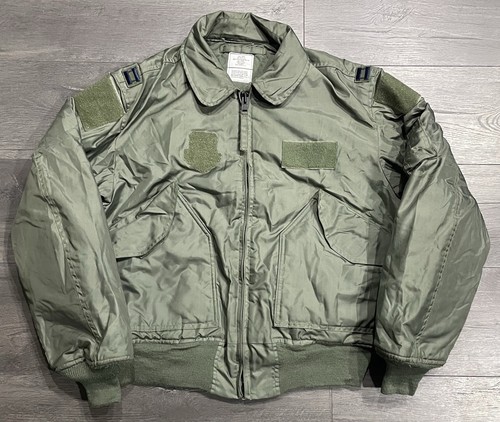 US Military CWU-45/P Flight Jacket Nomex Sz Large USAF Cold Weather Bomber