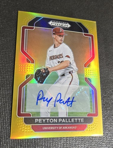Peyton Pallette 2022 Panini Prizm Draft Picks Gold Auto /10 PDP62 White Sox - Bild 3 von 5