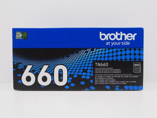 Genuine Brother TN 660 Black Toner Cartridge OEM Replacement New Bad Box