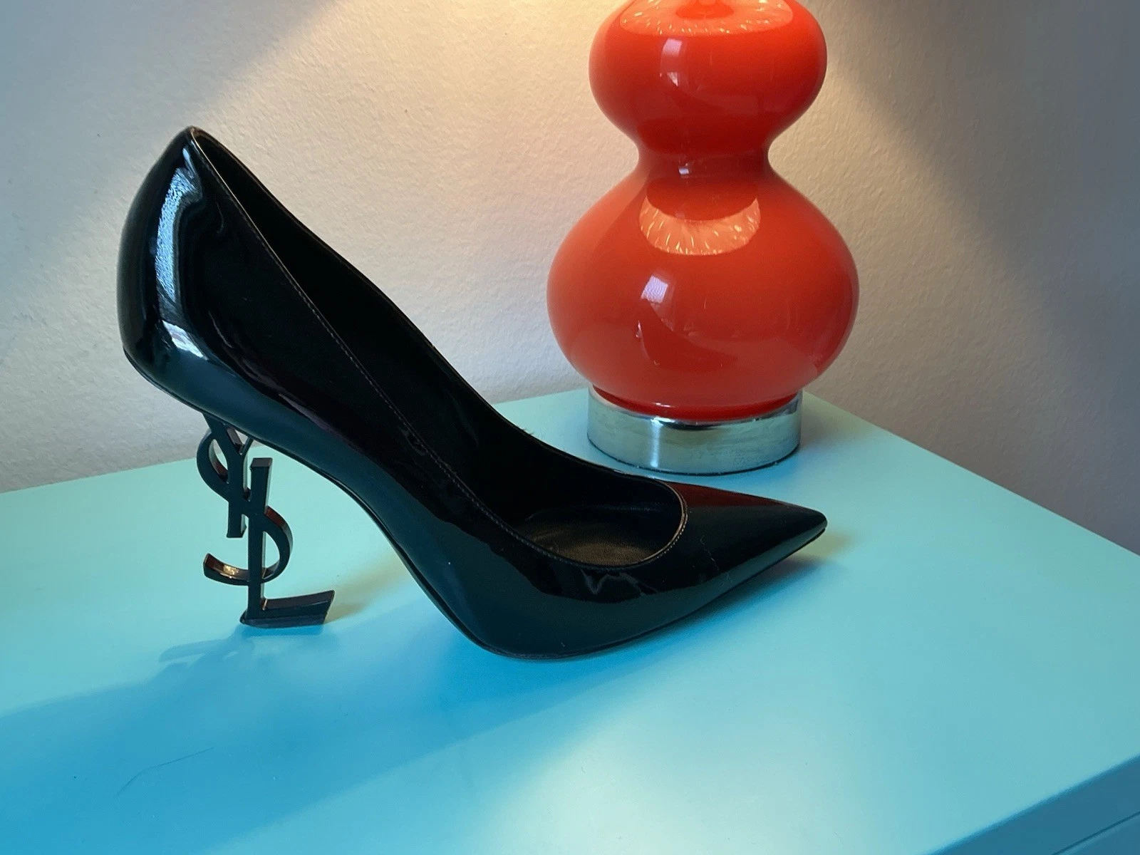 Saint Laurent — Saint Laurent YSL Opyum 110 Pumps 40.5 Nero Black Patent Leather