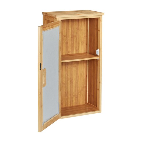 Pensile da bagno Armadietto in bambù 2 ripiani Design elegante Armadio da bagno - Bild 11 von 11