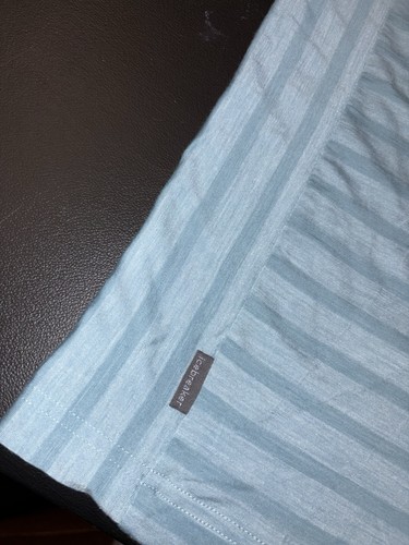 Icebreaker Tee Men’s XL Cool-Lite Lightweight Merino Wool Shirt Blue Striped - Picture 2 of 9