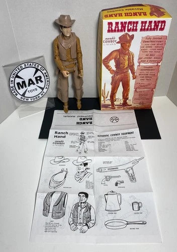 MARX Johnny West BOTW Ranch Hand Cowboy Figure w/ Box Instructions