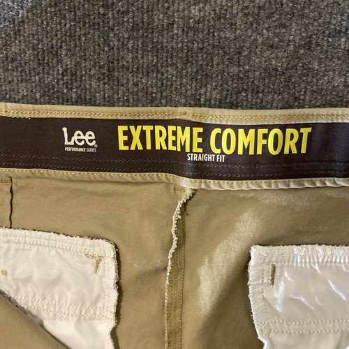 Pantalones Lee Extreme Comfort Para Hombre 44x34 (42x32 Ajustes) Trabajo Carrera Papá Normcore - Imagen 7 de 12
