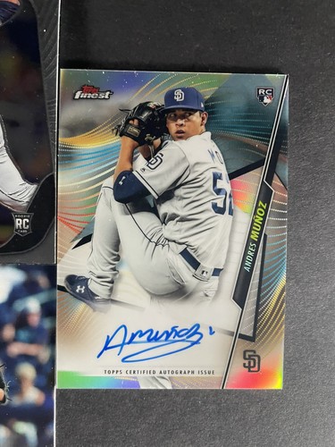 Andres Munoz 3-card ROOKIE lot '20 Topps Finest AUTO+Stadium Club+Prizm base PWE - Picture 3 of 3