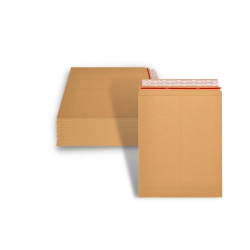 Cardboard Mailer Shipping Envelope Flat Rigid Mailer Choose: Size, Color & Pack - Picture 3 of 3