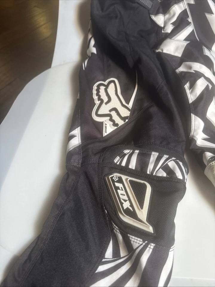 Pantalones de motocross Fox Racing 180 niños 14/12/28 negro blanco todoterreno MX equipo de equitación Foto 3 de 4