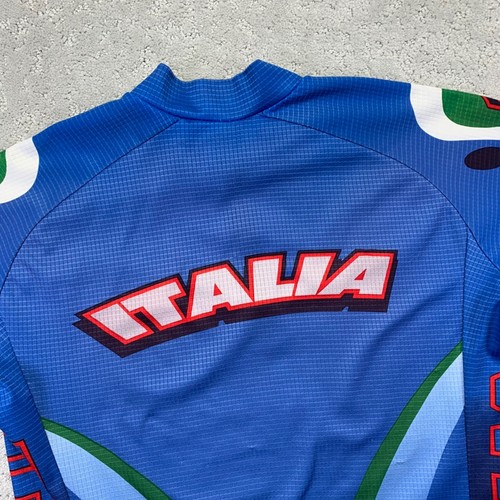 Italia Castelli Cycling Jersey Mens XL Short Sleeve Italian Flag Blue Bicycle - Picture 7 of 11