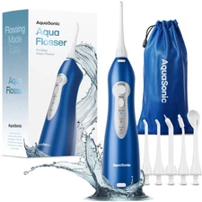 AquaSonic Water Flosser - Cordless Rechargeable Water Flossers for Teeth Clea...