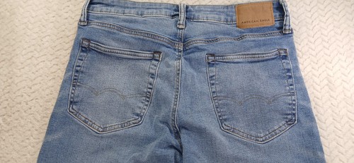 Jeans dritti originali American Eagle Air Flex+ taglia 30x32 lavaggio medio vita media - Foto 9 di 11