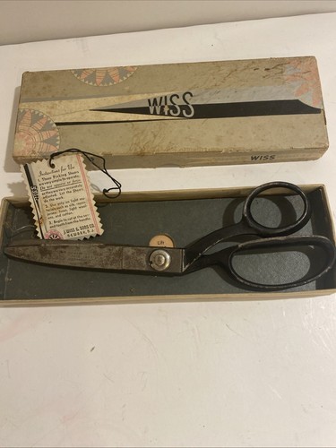 Vintage Wiss Pinking Shears Model C Circa 1940's in Original Bx w/ Tag LR - Picture 2 of 13