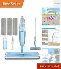 Effortless Hardwood Floor Cleaning Spray Mop with 3 Washable Microfiber Pads