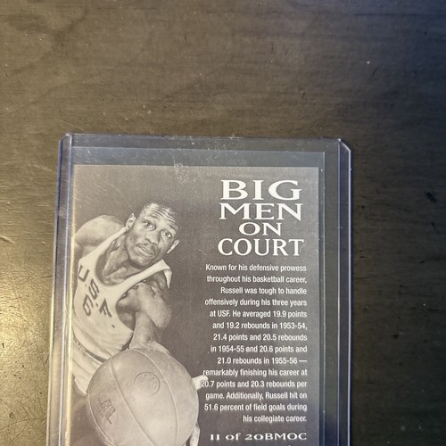 2012-13 Fleer Retro Bill Russell Skybox Big Men On Court 3D Insert Card Sp Rare - Picture 8 of 9