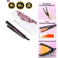 Mini Hair Straightener, Mini Flat Iron for Short Hair and Bangs, 0.7 Inch Sma...