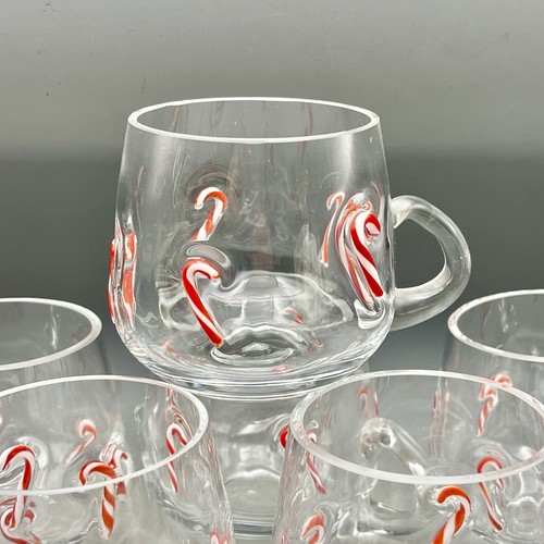 Vintage Artland Zuckerstange Sammlung Bowle Becher mundgeblasen Glas 6er Set - Bild 7 von 7