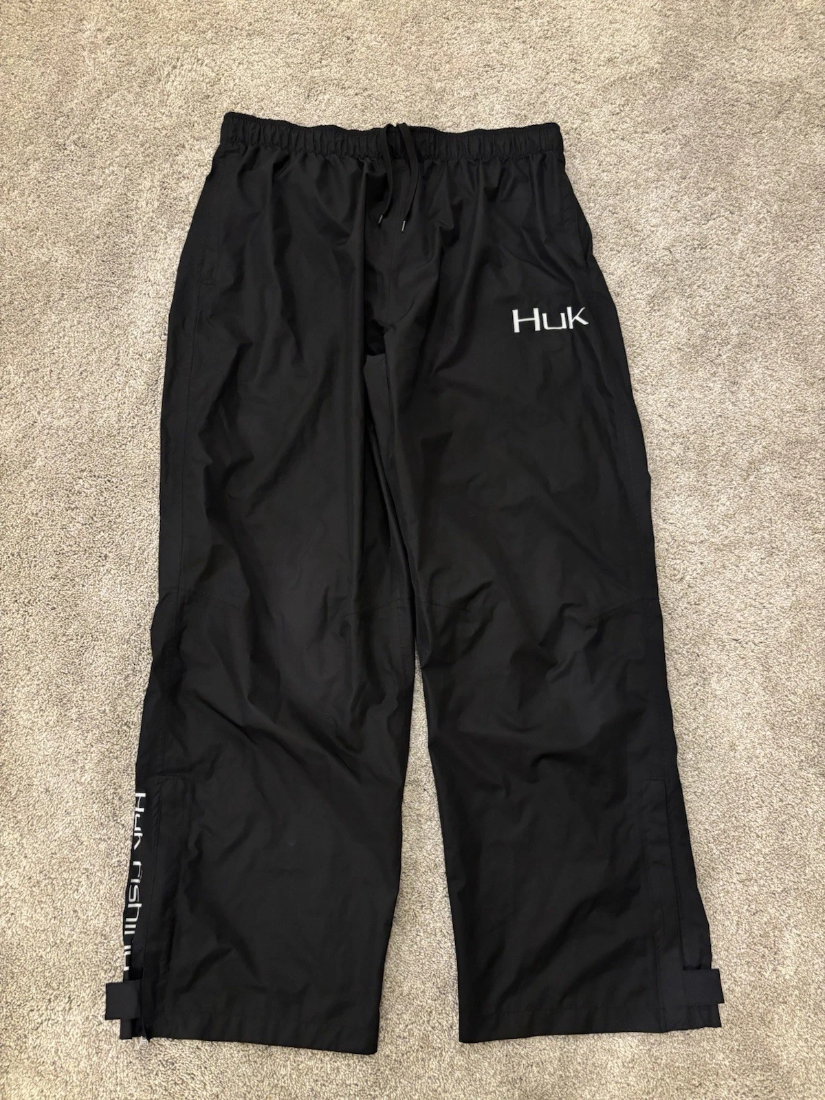 Huk Fishing Windbreaker Performance Waterproof Packable Rain Pants Mens 3XL