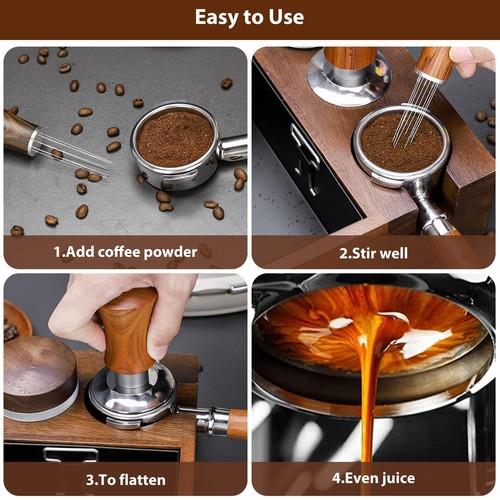 V5 Espresso Tamper, 53.3MM 2 Spring-Loaded Calibrated Tamper with Stainless S... - Picture 2 of 7