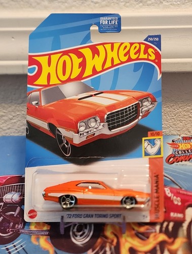 Hot Wheels orange 2022 #250 1972 '72 Ford Gran Torino Sport Hot Rod Street Racer